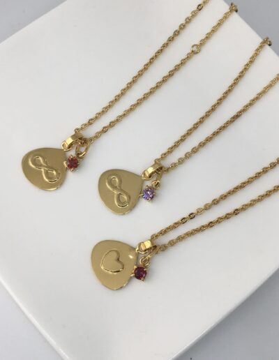 Collar oro infinito corazón